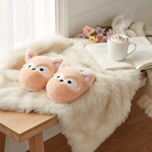 Fuzzamalllows Fox Slippers Women 7/8 Orange